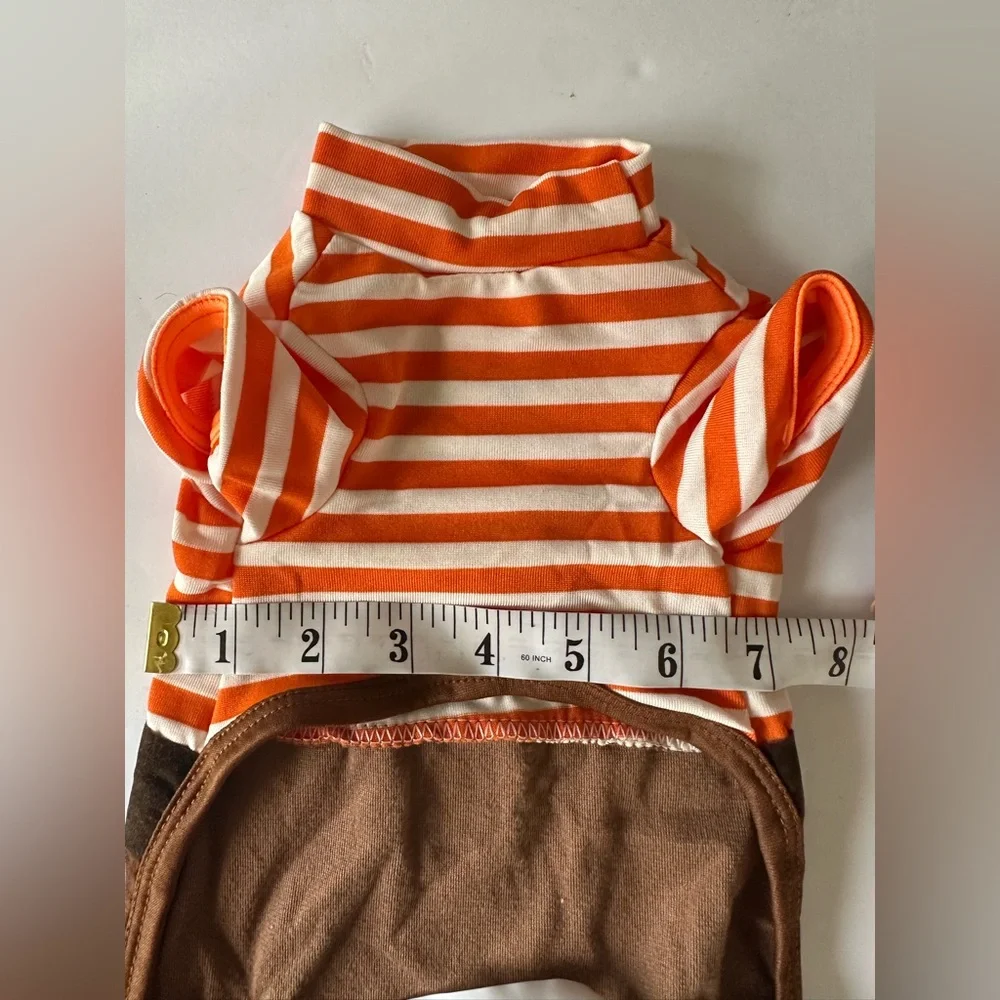 Orange and Brown Striped Pet Costume‎